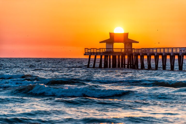 Naples pier during sunset